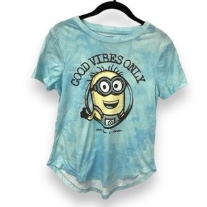 Illumination Juniors Minions Tie Dye Graphic Tee, Blue, size M